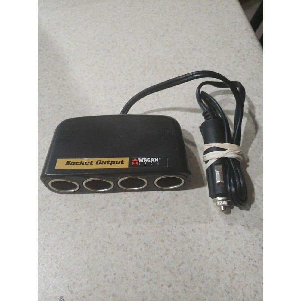 Wagan 4-Way 12V DC Plug Cigarette Lighter Socket Extender Vehicle Auto Car Truck